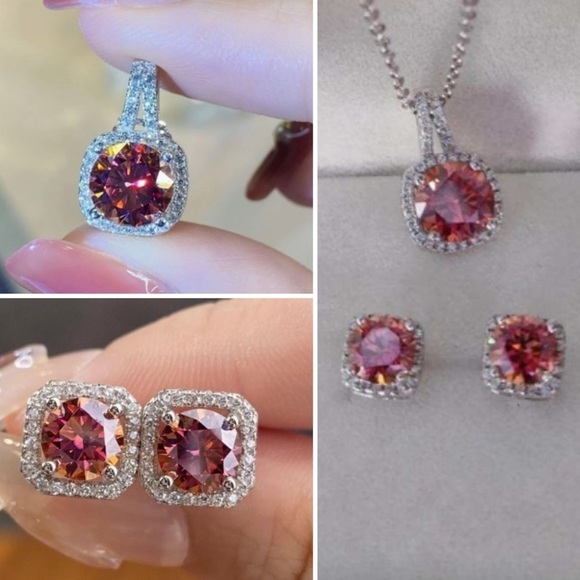BAS Gifts Jewelry - JEWELRY CLOSEOUT SALE! 3 Piece Diamond Necklace & Earring Gift Set. Certified.